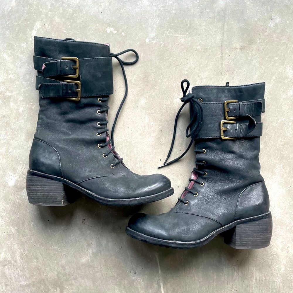 Luxury Rebel Real Leather Combat Boots 🖤